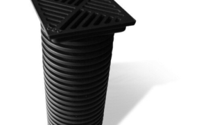 ACO Versickerungs Ablaufkasten + Gitter aus Gusseisen 25,5x25,5x64cm