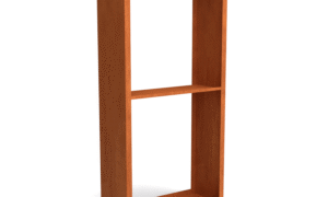 Egura Cortenstahl Holzlager - Unterteilung 2 Boxen - Länge: 1000 - Breite: 385 - Höhe: 2000