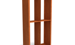 Egura Cortenstahl Holzlager - Unterteilung 4 Fächer - Länge: 1000 - Breite: 385 - Höhe: 2000