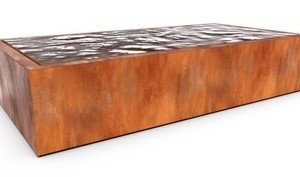 Estani Teich aus Cortenstahl – Länge: 3000 – Breite: 2000 – Höhe: 600