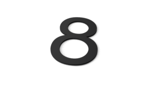 Nummer 8 - Modell: Hausnummer Stahl