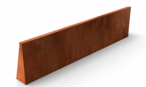 Fronta Stützmauern Gerades Stück aus Cortenstahl - Länge: 2000 - Breite: 200 - Höhe: 750