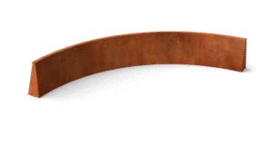 Fronta Stützmauern Bogen aus Cortenstahl – Länge: 2000 – Breite: 200 – Höhe: 750