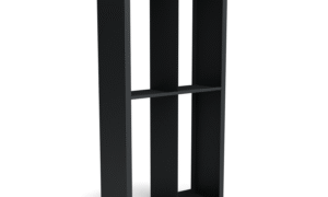 Beltza Schwarzes Holzlager - Unterteilung 4 Boxen - Länge: 1000 - Breite: 385 - Höhe: 2000