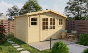 Blockhaus – Gartenhaus Juha 400x300cm 28mm