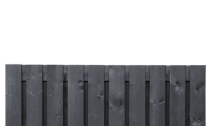 Gartenzaun Stuttgart, 90x180 cm aus Schwarz Imprägniertes Kiefernholz