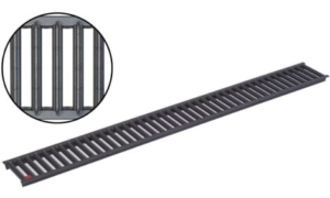 ACO Self Stegrost Stahl verzinkt, anthrazit pulverbeschichtet für Linienentwässerung 100 cm