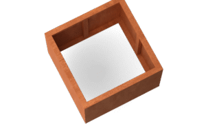 Artesa rechteckige Hochbeet aus Cortenstahl – Länge: 800 – Breite: 800 – Höhe: 600 – ohne Boden