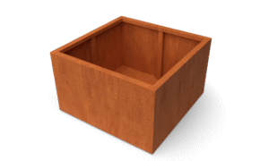 Artesa Rechteckige Pflanzgefäße aus Cortenstahl – Länge: 1000 – Breite: 1000 – Höhe: 600