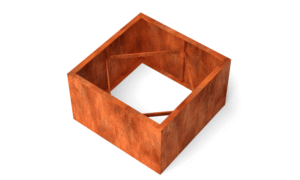 Artesa rechteckige Hochbeet aus Cortenstahl – Länge: 1000 – Breite: 1000 – Höhe: 600 – ohne Boden