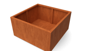 Artesa rechteckige Pflanzgefäße aus Cortenstahl – Länge: 1200 – Breite: 1200 – Höhe: 600