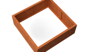 Artesa rechteckige Hochbeet aus Cortenstahl – Länge: 1200 – Breite: 1200 – Höhe: 400 – ohne Boden