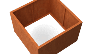 Artesa rechteckige Hochbeet aus Cortenstahl – Länge: 1200 – Breite: 1200 – Höhe: 800 – ohne Boden