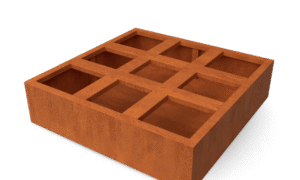 Belar Gewürzbehälter Cortenstahl - Länge: 1200 - Breite: 1200 - Höhe: 300