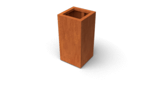 Artesa Rechteckige Pflanzgefäße aus Cortenstahl – Länge: 400 – Breite: 400 – Höhe: 800