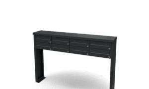 Multibox 4 breit 2 hoch Briefkasten Ral 9005/1650x275x1100mm  (lxbxh)