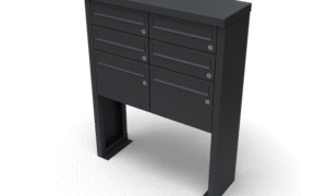 Multibox 2 breit 3 hoch Briefkasten Ral 9005/870x275x1100mm  (lxbxh)