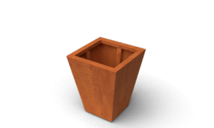 Vaso Vasenförmige Pflanzgefäße Cortenstahl - Länge: 500 - Breite: 500 - Höhe: 600